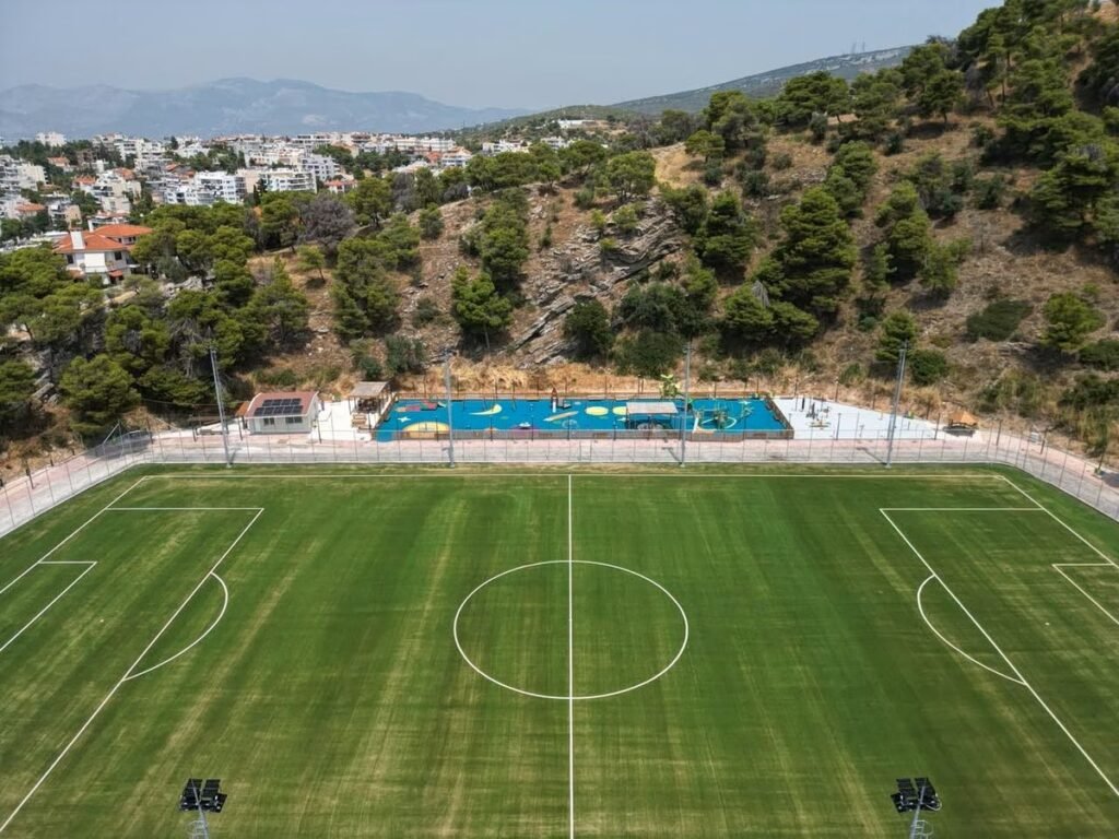 Πάρκο Θάλωσσι στη Νέα Πεντέλη κατά τη φάση ολοκλήρωσης των εργασιών