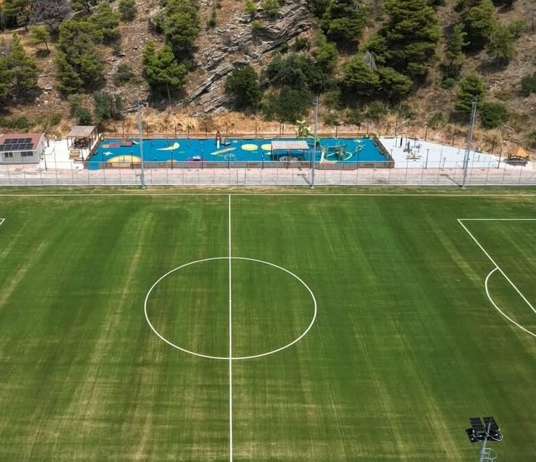 Πάρκο Θάλωσσι στη Νέα Πεντέλη κατά τη φάση ολοκλήρωσης των εργασιών