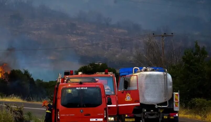 Χάρτης πρόβλεψης κινδύνου πυρκαγιάς με την Αττική σε κατάσταση συναγερμού για την Τετάρτη 23 Ιουλίου 2026.