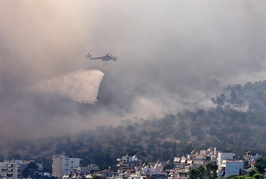 Χάρτης με τις καμένες εκτάσεις στην Αττική την τελευταία δεκαετία σύμφωνα με το Εθνικό Αστεροσκοπείο