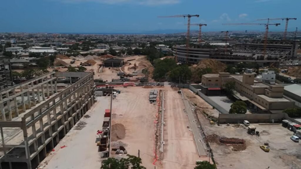 Εργασίες στον Βοτανικό για τη νέα λεωφόρο και το νέο γήπεδο του Παναθηναϊκού στο πλαίσιο της Διπλής Ανάπλασης.
