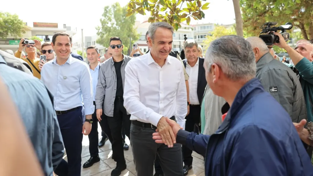Ο Κυριάκος Μητσοτάκης στο νέο 4ο Γυμνάσιο Ασπροπύργου