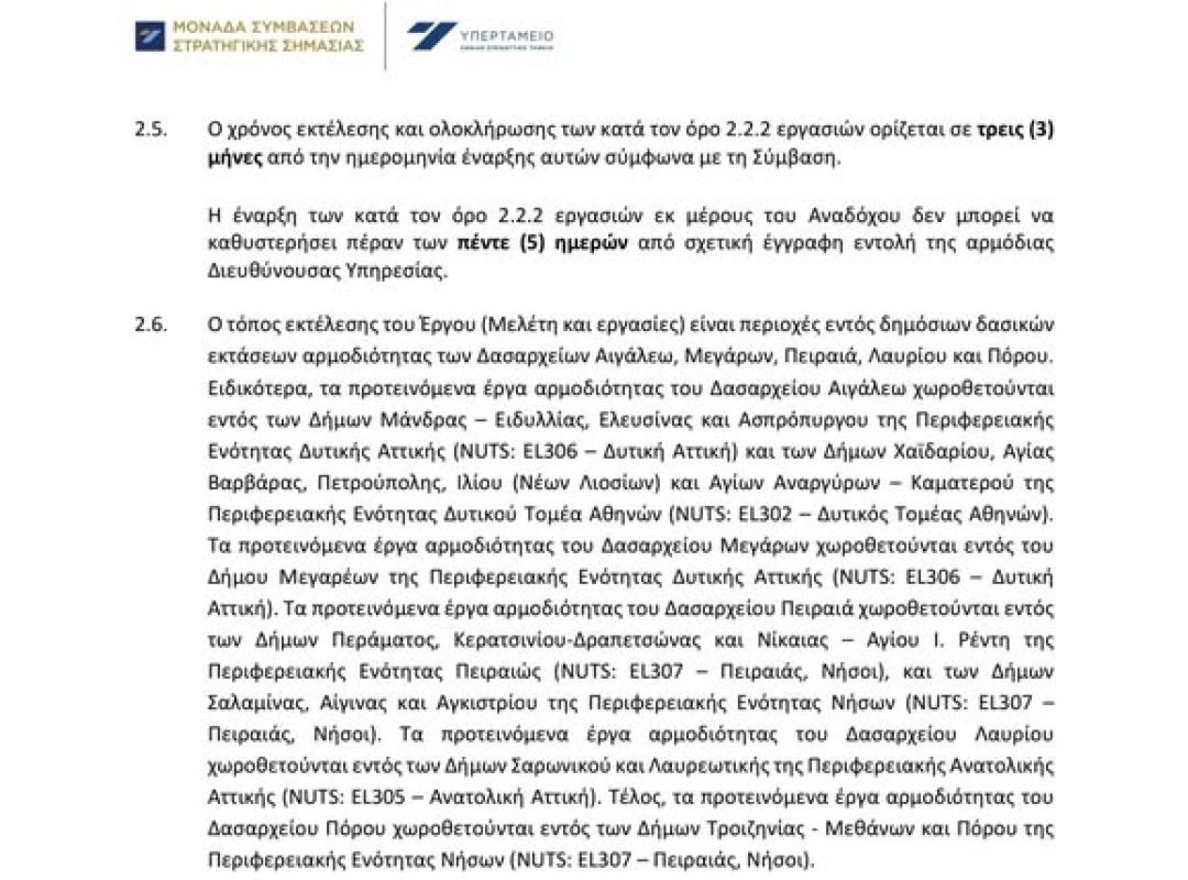 Έργα Antinero σε δασική έκταση του Δασαρχείου Αιγάλεω