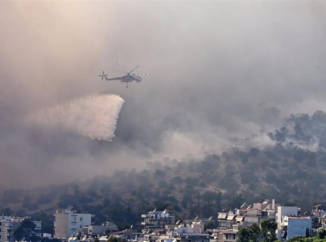 Χάρτης με τις καμένες εκτάσεις στην Αττική την τελευταία δεκαετία σύμφωνα με το Εθνικό Αστεροσκοπείο
