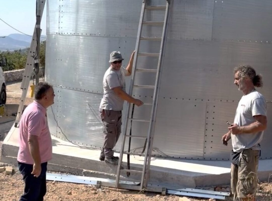 Δεξαμενή πυροπροστασίας 100.000 λίτρων στον Λόφο Παλλήνης